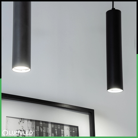 Závěsné závěsné svítidlo Rail 29cm Reflector GU10 LED SOPLO Black LUMILED