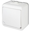 Vypínač Schodišťový vypínač Hermetický Jednopólový Přisazený Junior IP54 KARLIK Bílý