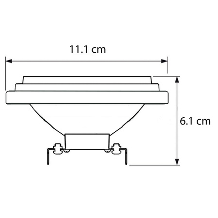 LED žárovka G53 AR111 10,8W = 50W 620lm 3000K teplá bílá 40° CRI95 PHILIPS Stmívatelná