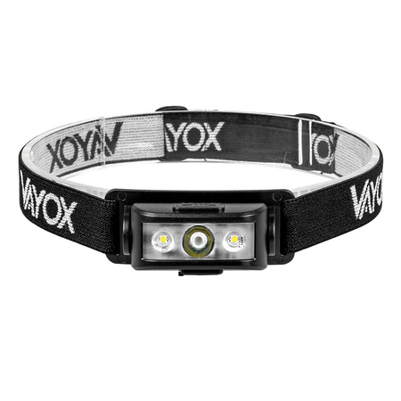 Dobíjecí čelová svítilna 100lm 100LM LED + 2XLED 5 režimů VAYOX