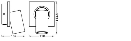 Stropní nástěnné svítidlo LED Nástěnné svítidlo pro povrchovou montáž 3,4 W 230 lm 3000 K Teplé stmívatelné Dekorativní hnědá černá bodová rtuť Ledvance