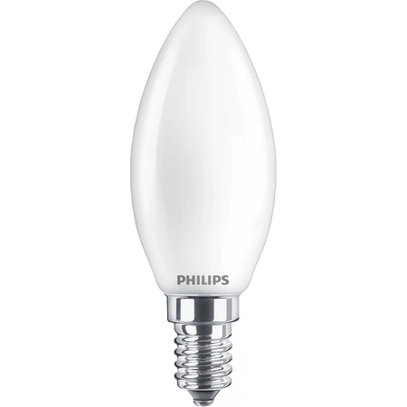 Žárovka LED svíčka E14 B35 3.4W = 40W 470lm 2700 Teplá bílá vlákno Mléčné PHILIPS Stmívatelné