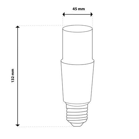 6x LED žárovka E27 Tubular T45 13W = 100W 1521lm 3000K Warm 200° LUMILED