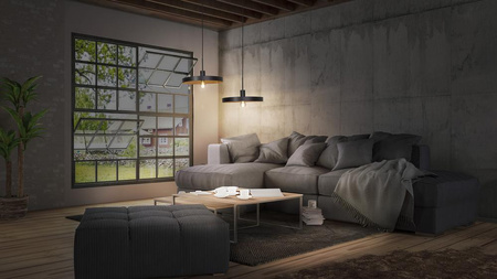 Dekorativní stropní závěsné svítidlo E27 s převisem Černohnědý dekor Ledvance