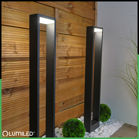 Venkovní zahradní lampa 10W, LED sloupek 80cm HOSTA LUMILED