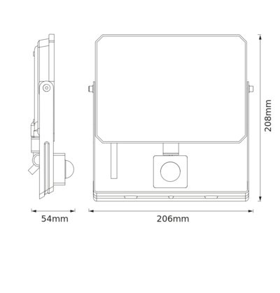 LED reflektor Halogenový venkovní reflektor 50W 3000K 4500lm IP65 se senzorem pohybu a soumraku SENSOR FLOODLIGHT LUX OSRAM
