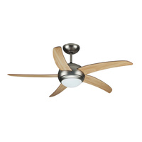 Stropní ventilátor 60W Se světelným zdrojem 2xE27 a RF dálkovým ovládáním 5 ramen VT-6053-5 V-TAC