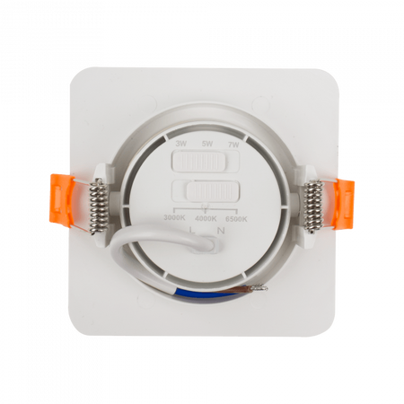 Vestavné LED svítidlo pro zapuštěnou montáž 3W / 5W / 7W CCT White Square DOWNLIGHT Ecolight