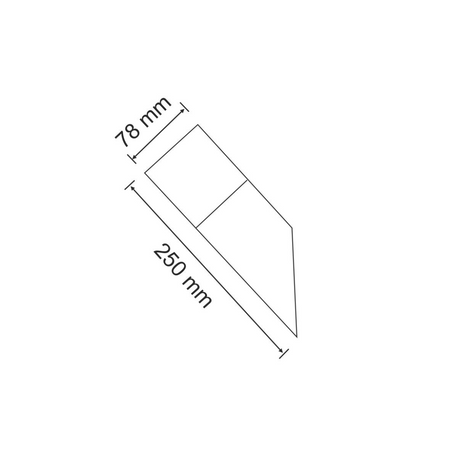 LED zahradní nástěnné svítidlo E27 NEW YORK šikmé 25cm grafit - GOLDLUX (Polux)