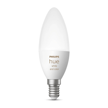 LED svíčka E14 B39 5,3W CCT RGB PHILIPS HUE White & COLOR Ambiance Bluetooth Zigbee žárovka