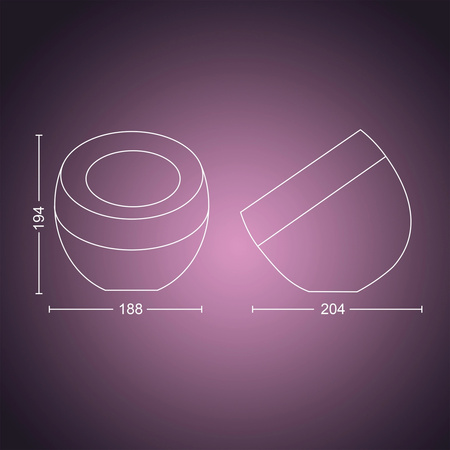 Stolní lampa IRIS LED Gold EU/UK 8,1W CCT RGB PHILIPS HUE Bluetooth Zigbee