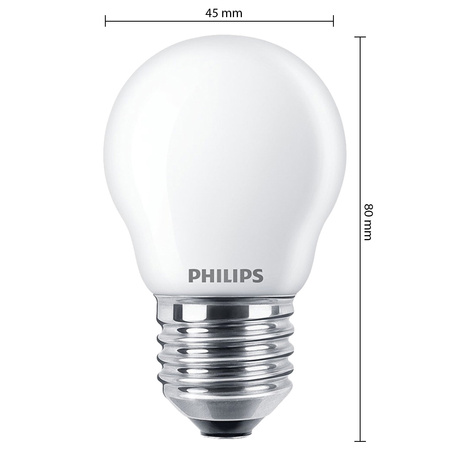 LED žárovka E27 P45 4,3W = 40W 470lm 2700K teplá bílá PHILIPS