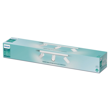 Reflektorové stropní svítidlo 3x GU10 IP44 bílé Kosipo Philips