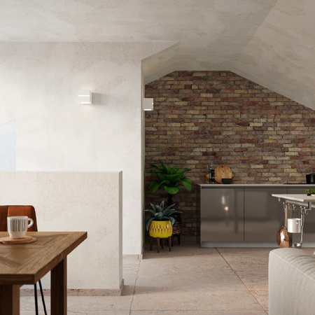 Nástěnné svítidlo LEO LINE E27 Up-Down Ceramic Cube Modern White SOLLUX