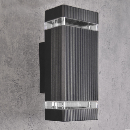 Nástěnné zahradní svítidlo Gilbert 2xGU10 Y218 Ip44 GOLDLUX (Polux) černé