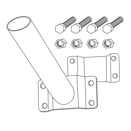 Držák pouličního osvětlení s montážní sadou černý Sanico Goldlux