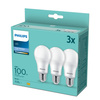 3x LED žárovka E27 A67 13W = 100W 1521lm 6500K studená bílá Milk PHILIPS
