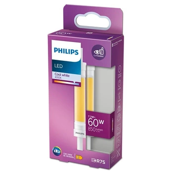 LED žárovka R7S 7.2W = 60W 850lm 4000K Neutrální bila PHILIPS