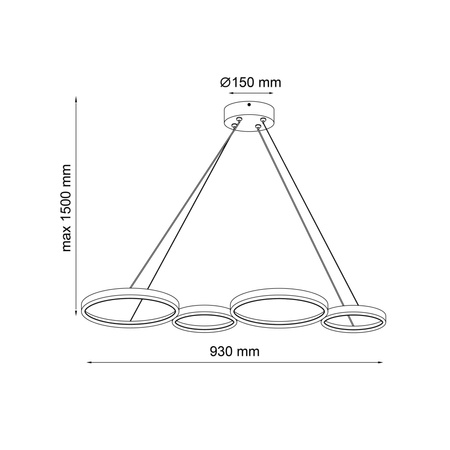 Stropní závěsné svítidlo LED 42W 5700lm 4000K neutrální černá Flamenco Sanico Goldlux