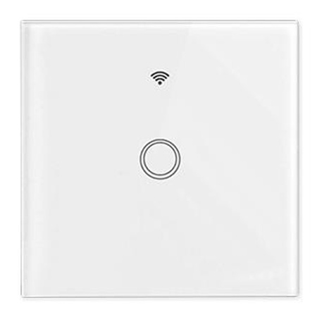 Jediný bílý Wi-Fi LED TOUCH skleněný vypínač