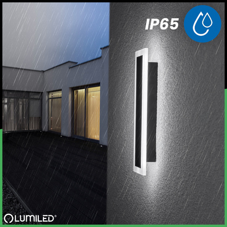 Nástěnné svítidlo LED OLIO 9W 4000K 30cm IP65 LUMILED pro povrchovou montáž