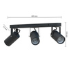 Stropní svítidlo Spot Tuba Reflector Halogenové svítidlo 3x GU10 Moving Black Simon Masterled