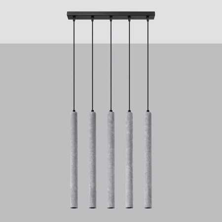 PASTELO 5L 5xG9 Betonové závěsné svítidlo Moderní SOLLUX