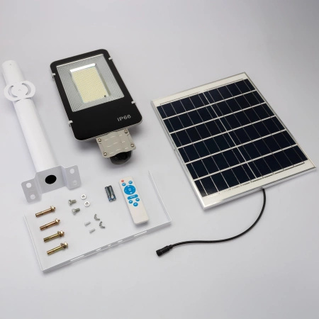 LED solární pouliční lampa 800W 6500K Lucerna s držákem a dálkovým ovládáním