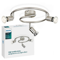 Stropní svítidlo LIMBALI 3x GU10 Nástěnné svítidlo Reflektor pohyblivý Satin PHILIPS