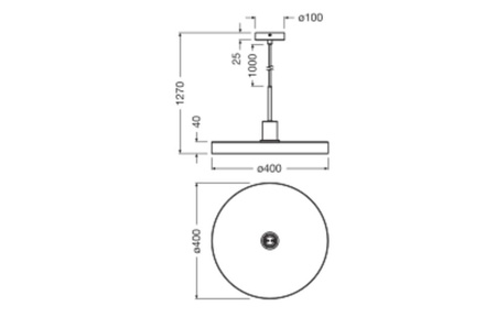Dekorativní stropní závěsné svítidlo E27 s převisem Černohnědý dekor Ledvance