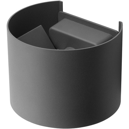 Zahradní nástěnné svítidlo LED G9 nastavitelné kulaté horní spodní grafitové PYXIS LUMILED