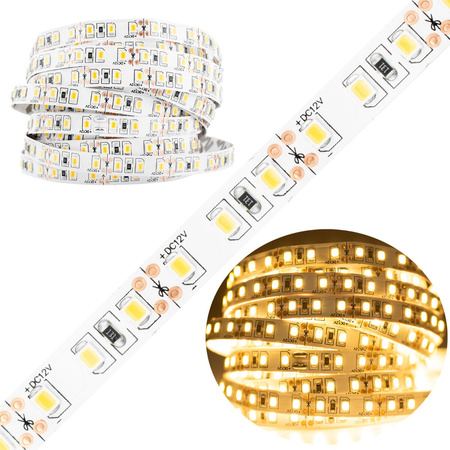 LED pásek 12V, 48W 600LED 2835 Teplá bílá 8mm 5m LUMILED