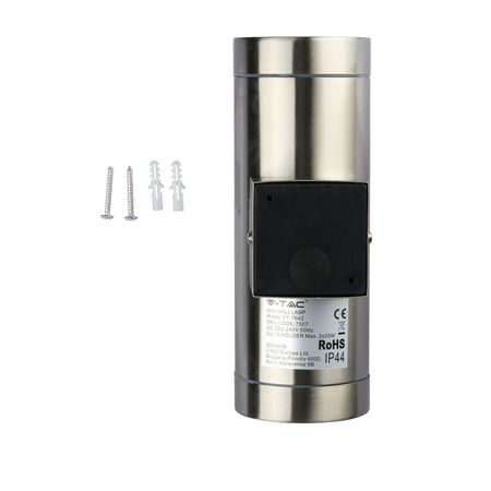 Nástěnné svítidlo zahradní lampy GU10 IP44 Horní/Spodní Stříbrná VT-7642 V-TAC