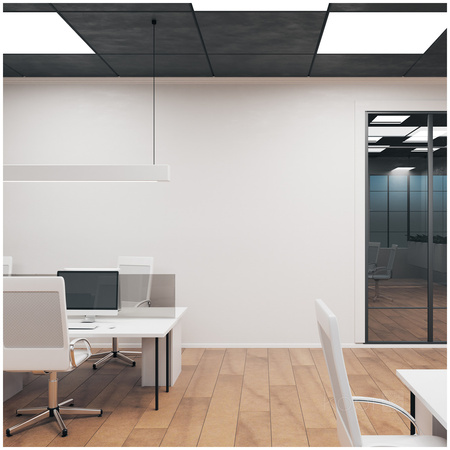 Povrchový panel LED 36W 3960lm 4000K 120° neutrální kazetová černá 60x60cm Brisbane Kobi