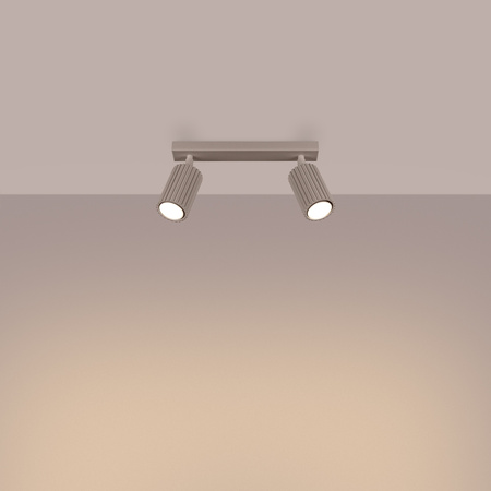 Stropní svítidlo s reflektorem 2x GU10 Hliník Taupe Carbon Deep Space SL.1763 Sollux