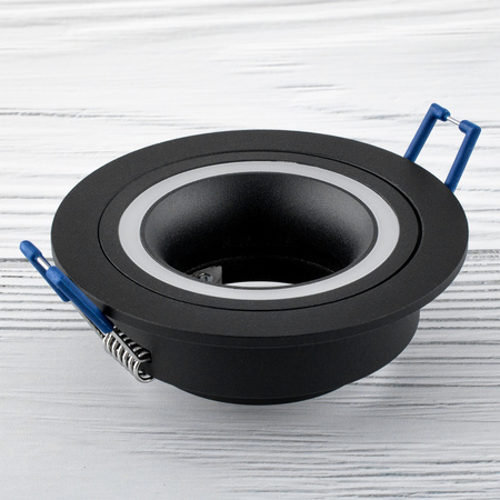 Halogenová Podhledové svítidlo GU10, Stálá Kulatá Černá TRIBUS LUMILED