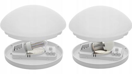 Plafond LED stropní svítidlo se senzorem pohybu Povrchová montáž E27 IP44 Kulaté bílé PIRES KANLUX