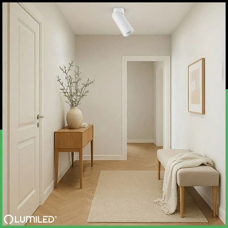 1x GU10 Stropní LED svítidlo, SPOT TUBA Reflektor Halogenová Úprava TABULA LUMILED