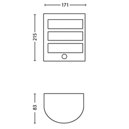 Zahradní lampa LED nástěnná lampa PYTHON IR myGarden 6W 4000K IP44 s pohybovým a soumrakovým senzorem černá PHILIPS