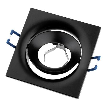 Halogenové zapuštěné stropní čtvercové pohyblivé svítidlo černé GU10