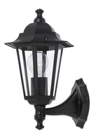 Zahradní lampa Nástěnná LED lampa VELENCE E27 IP43 Lantern Up Black RABALUX