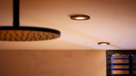 LED Xamento 4,2W IP44 CCT RGB Kruhové černé svítidlo do koupelny PHILIPS HUE Bluetooth