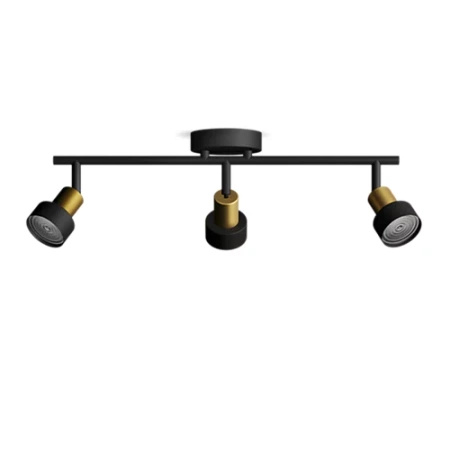 Reflektorové stropní svítidlo 3x GU10 černá-měděný vodič Philips