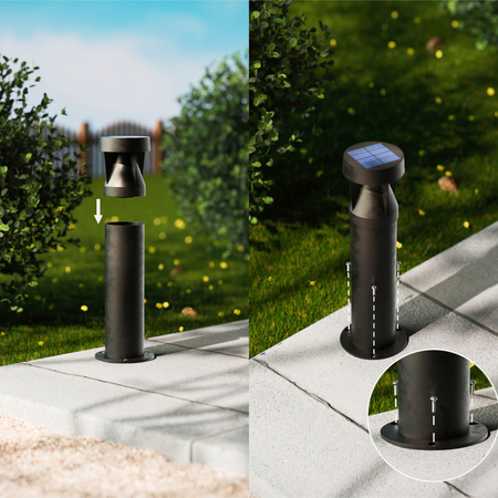 Zahradní solární venkovní světlo PIPE 40,3 cm LED 1,8 W 200 lm 2700K se soumrakovým senzorem Avery Philips