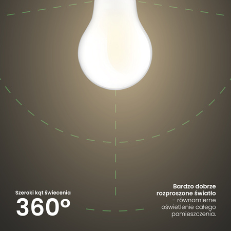 6x LED žárovka E27 A60 4W = 60W 840lm 4000K Neutrální 360° FILAMENTNÍ SVĚTLO