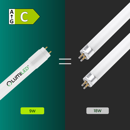 LED Zářivková trubice G13, T8 9W 160lm/W 6500K 60cm Studená bílá LUMILED