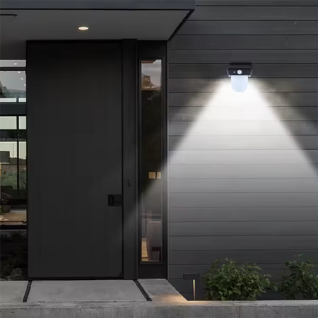 LED solární zahradní lampa Fasádní nástěnná lampa 4000K IP54 Senzor pohybu a soumraku