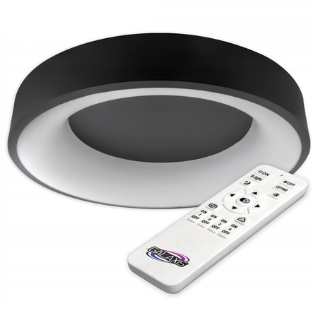 PLAFON LED lustrová lampa GALAXIS NOVA 54W 3000K-6500K černá + dálkový ovladač