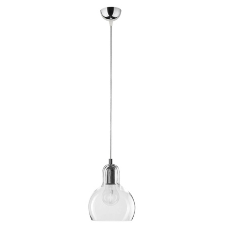 MANGO závěsné stropní svítidlo převislé stříbrné sklo klasické E27 600 TK Lighting