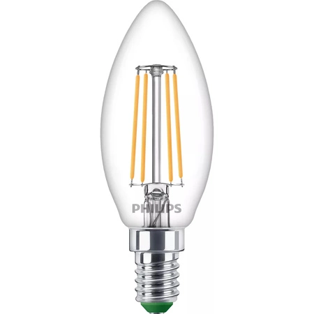 LED žárovka E14 Candle B35 2,3W = 40W 485lm 210lm/W 2700K Warm 300° CLASS A UltraEfficient Philips
